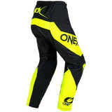 Oneal ELEMENT Racewear V24 motocross and MTB pants in black with protective padding and durable fabric for motorsports riding.