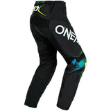 Oneal ELEMENT Voltage V24 motorsports pants with adjustable fit and reinforced protection, shown in a close-up view.