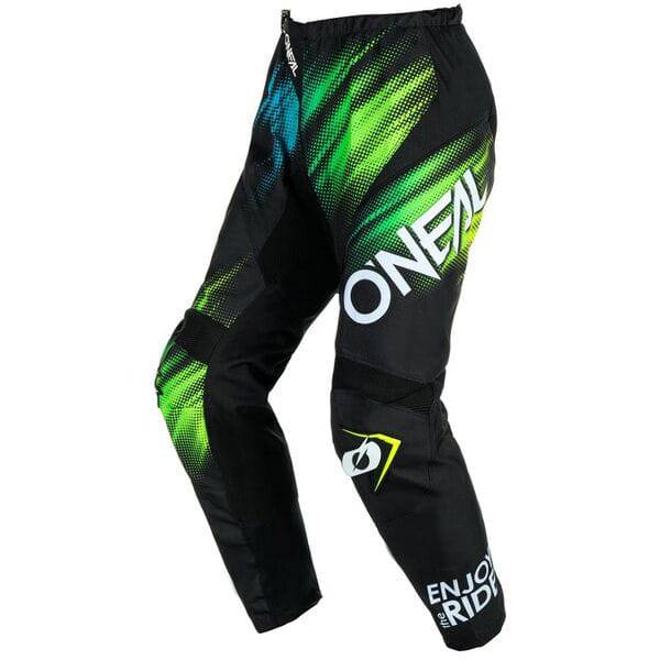 Oneal ELEMENT Voltage V24 motorsports pants with adjustable fit and reinforced protection, designed for motorcycle riding.