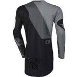 Oneal Mayhem Covert V.23 MTB jersey in slim fit with sublimated graphics and silicone grip for mountain biking comfort.