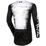 Oneal Mayhem SCARZ V.24 MTB jersey, slim fit, fast-drying performance shirt with vibrant design for mountain biking.