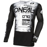 Oneal Mayhem Scarz V.24 MTB jersey with slim fit design and quick-drying performance fabric, ideal for mountain biking.