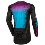Oneal Mayhem Scarz V.24 MTB jersey, slim fit, fast-drying performance shirt with vibrant design, suitable for mountain biking.