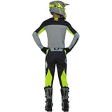 Oneal Mayhem HEXX V.23 MTB riding pants with breathable, durable fabric, shown in a close-up of the black and gray design.