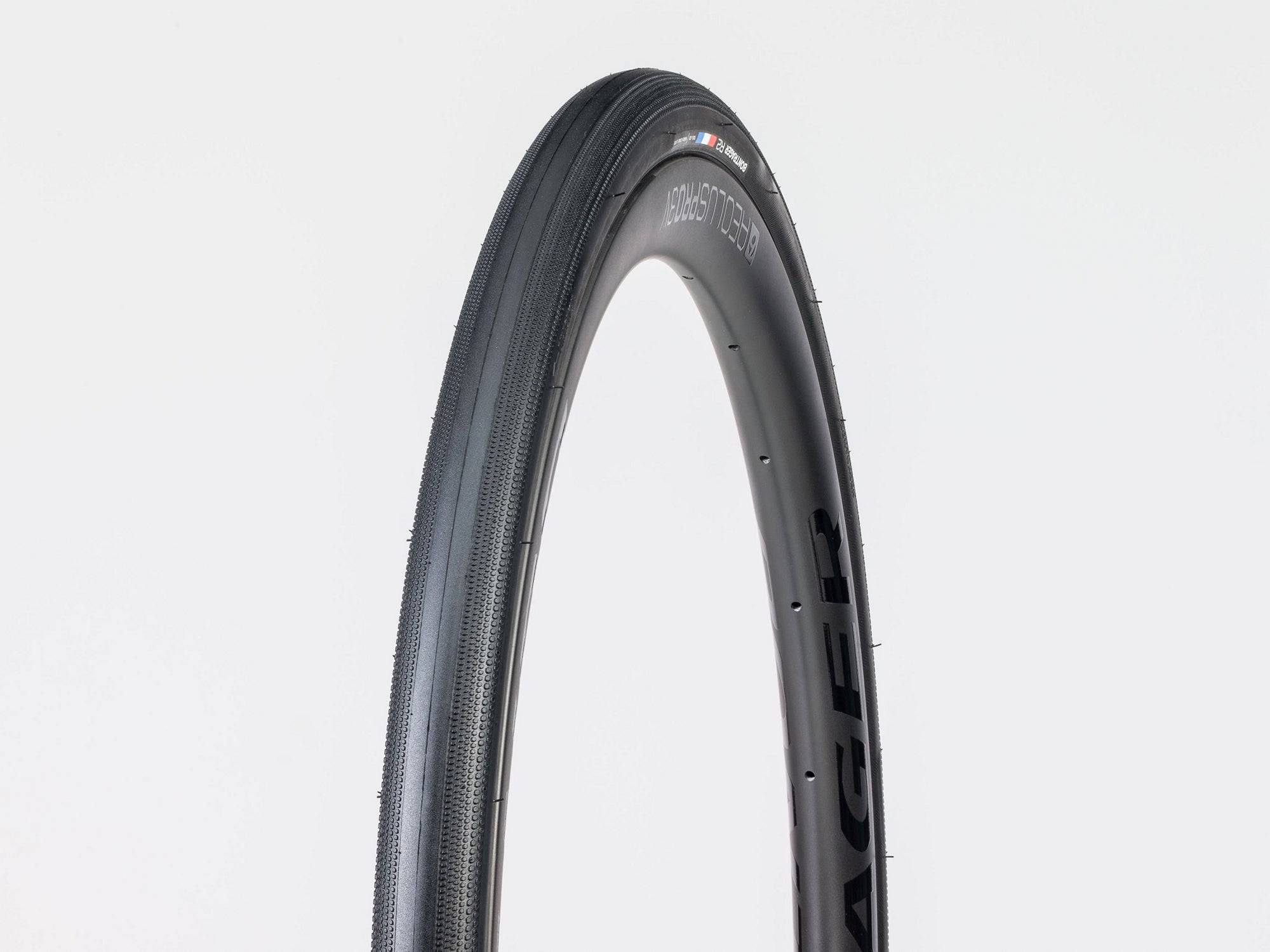 Bontrager R2 Hard-Case Lite road tire with puncture protection and fast-rolling tread for road biking.