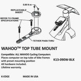 K-Edge Mounts & Spares - Wahoo Top Tube Mount Black Anodised