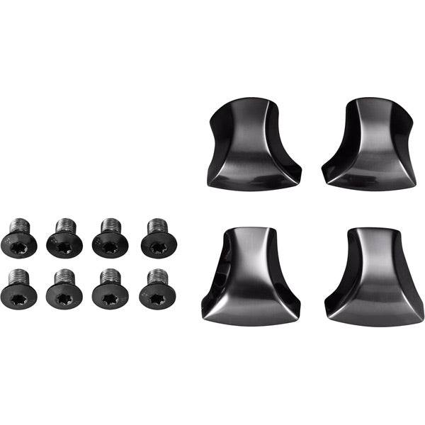 Shimano FC-M9000 chainring fixing bolts for double crankset, pack of 4, durable components for bike crank assembly.