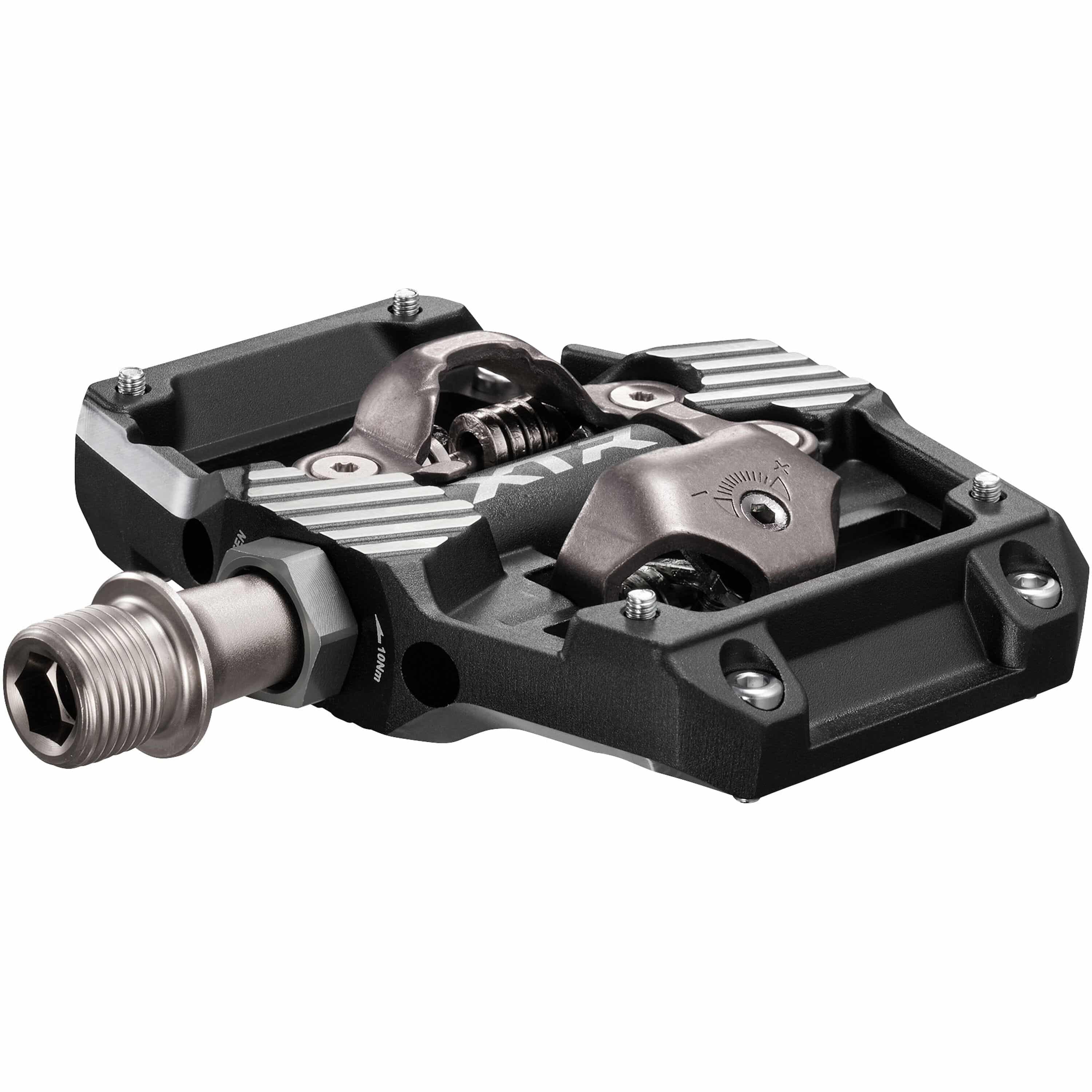 Shimano XTR PD-M9220 trail wide platform mountain biking pedals with durable design and clipless mechanism for mountain biking.