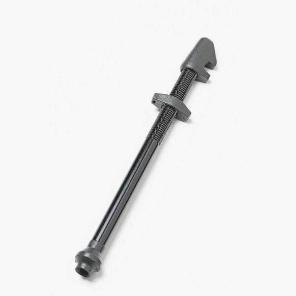 Black DT Swiss lightweight aluminum tubeless valve for 66-80mm deep rims, suitable for bicycle components.