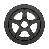 FSA Bosch eBike DM chainring and guard 32T Boost 148 MTB direct mount, black metal bicycle component for drivetrain.