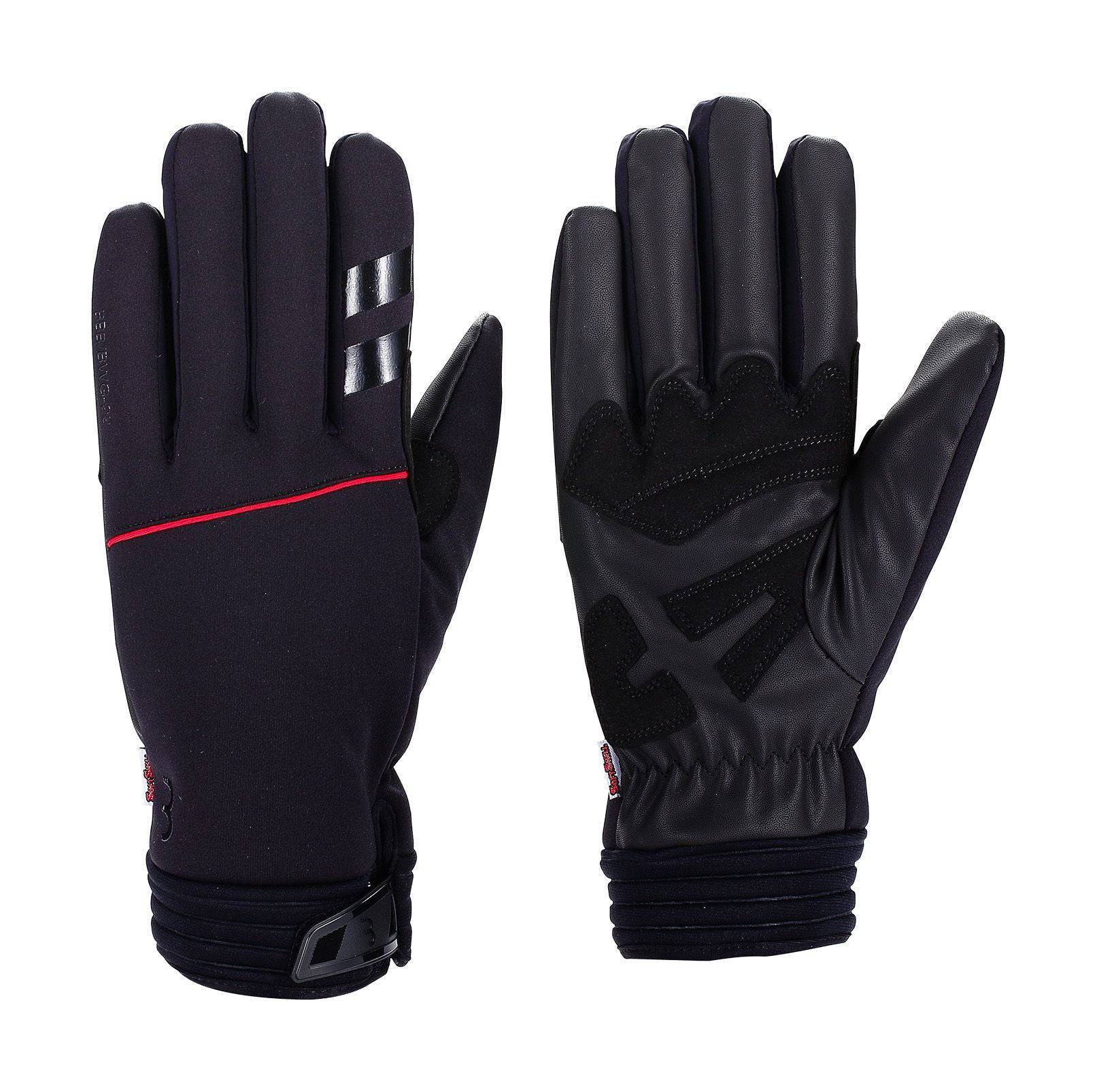 Black BBB BWG-22 ColdShield winter gloves in XS, windproof and breathable softshell material, designed for cold weather.