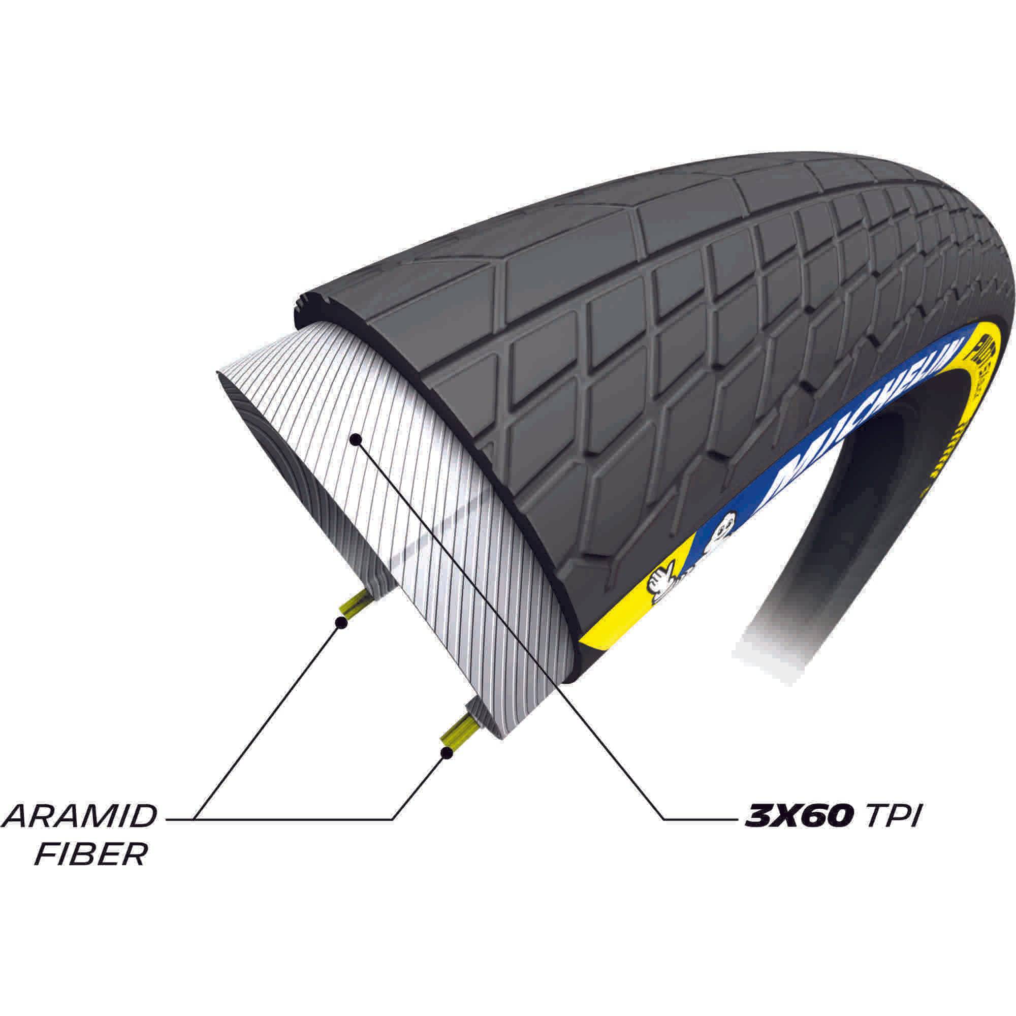 Michelin Pilot SX Slick BMX racing tyre with tubeless ready design and 60 TPI casing, shown mounted on a bicycle wheel.