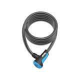 OnGuard Neon 120 cable lock with mounting bracket and keys, featuring DS Spring Free system for bike security.