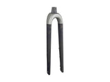 Trek Checkpoint SL7 rigid gravel bike fork, durable component with steering upgrade, shown in a close-up view.