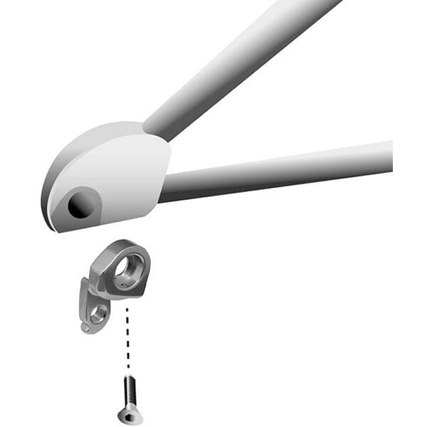 M Part Marin Gear Hanger for bicycle frame protection and alignment, showing the metal component with mounting holes.