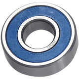 M Part ceramic bearing 697 LLB for bicycle hubs, showing the durable 7x17x5 component with a close-up of the bearing inside a wheel hub.
