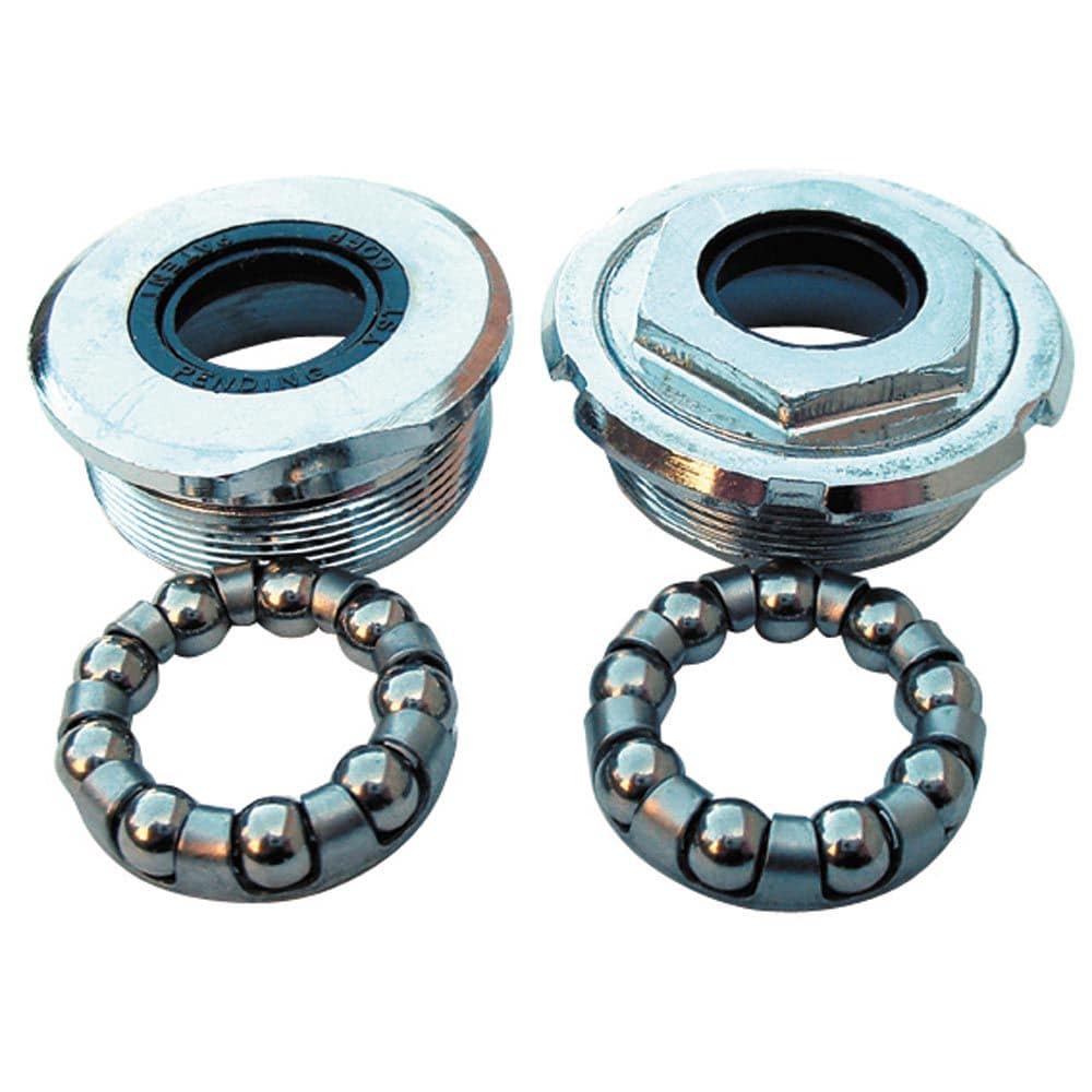 YSY Cup Set Loose Ball Bottom Bracket with sealed bearings, silver finish, for English 24Tpi bicycle components.