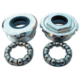 YSY Cup Set Loose Ball Bottom Bracket with sealed bearings, silver finish, for English 24Tpi bicycle components.