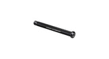 Black Bontrager Switch Lever Front Thru-Axle 158mm for front wheel component, shown in close-up view.