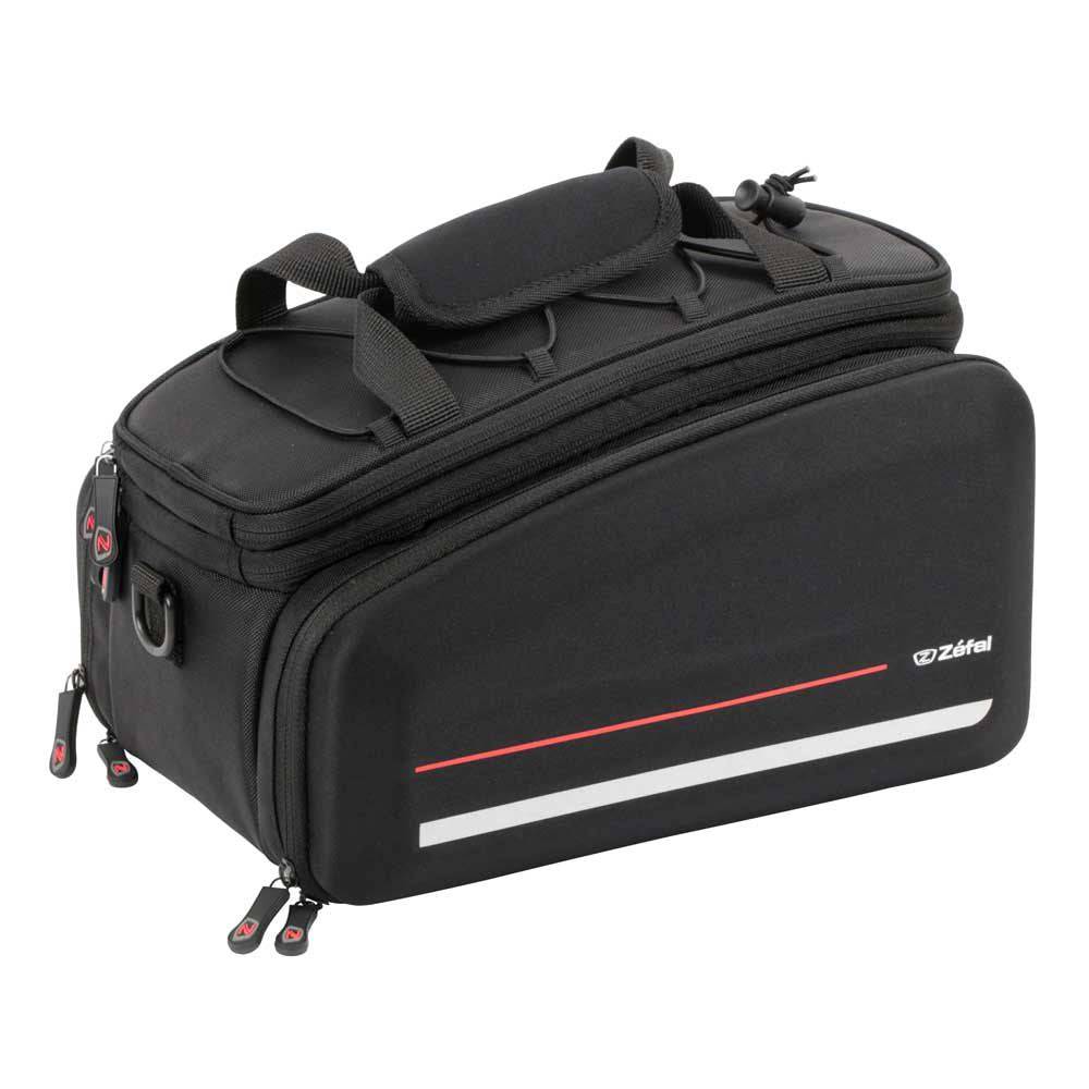 Zefal Z Traveller 80 bike rack bag with 32L water-resistant pannier, mounted on a bicycle rear rack for cycling accessories.