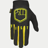 Fist Handwear fluorescent yellow gloves with Clarino palm for grip and comfort, designed for versatile clothing use.