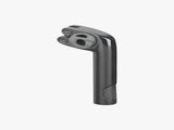 Trek Domane+ HP matte black adjustable bike seatpost mounted on the bike frame, showcasing lightweight component design.