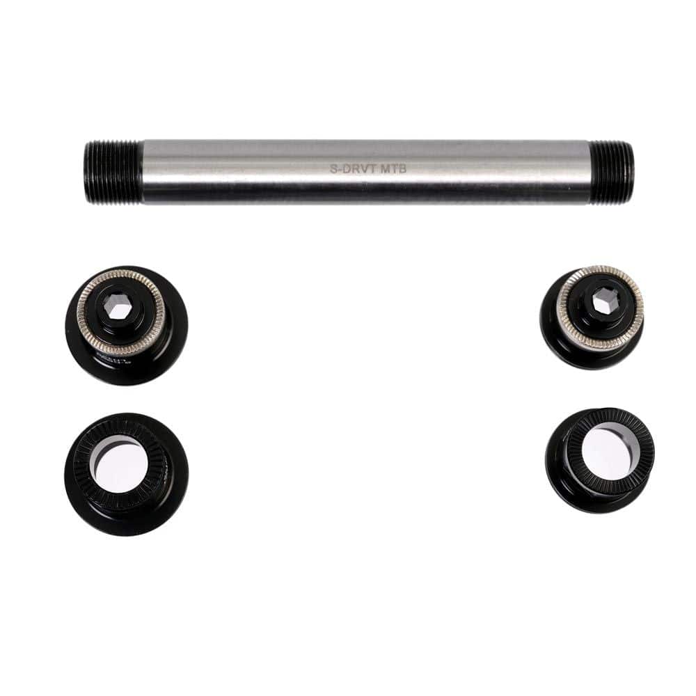 Halo MT Supadrive threaded axle kit for bicycle wheel maintenance, showing hub components and hardware on a white background.