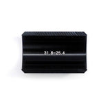 Redshift Sports handlebar shims adapter for 25.4mm and 26.0mm to 31.8mm stem clamp components on a bike.