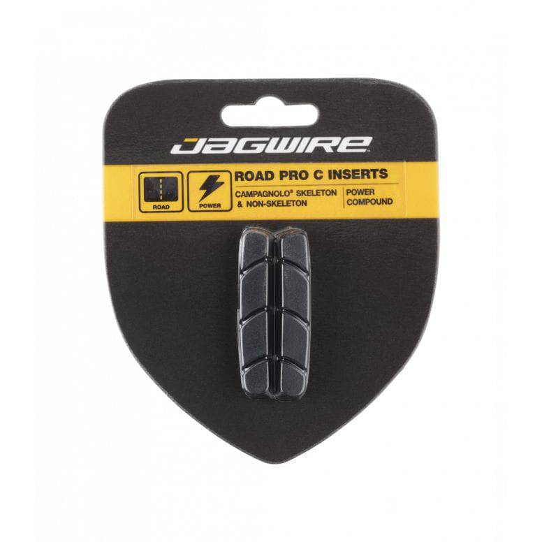 Jagwire Road Sport C Insert brake pads in black for road bike brakes compatible with SRAM, Shimano, and Campagnolo components