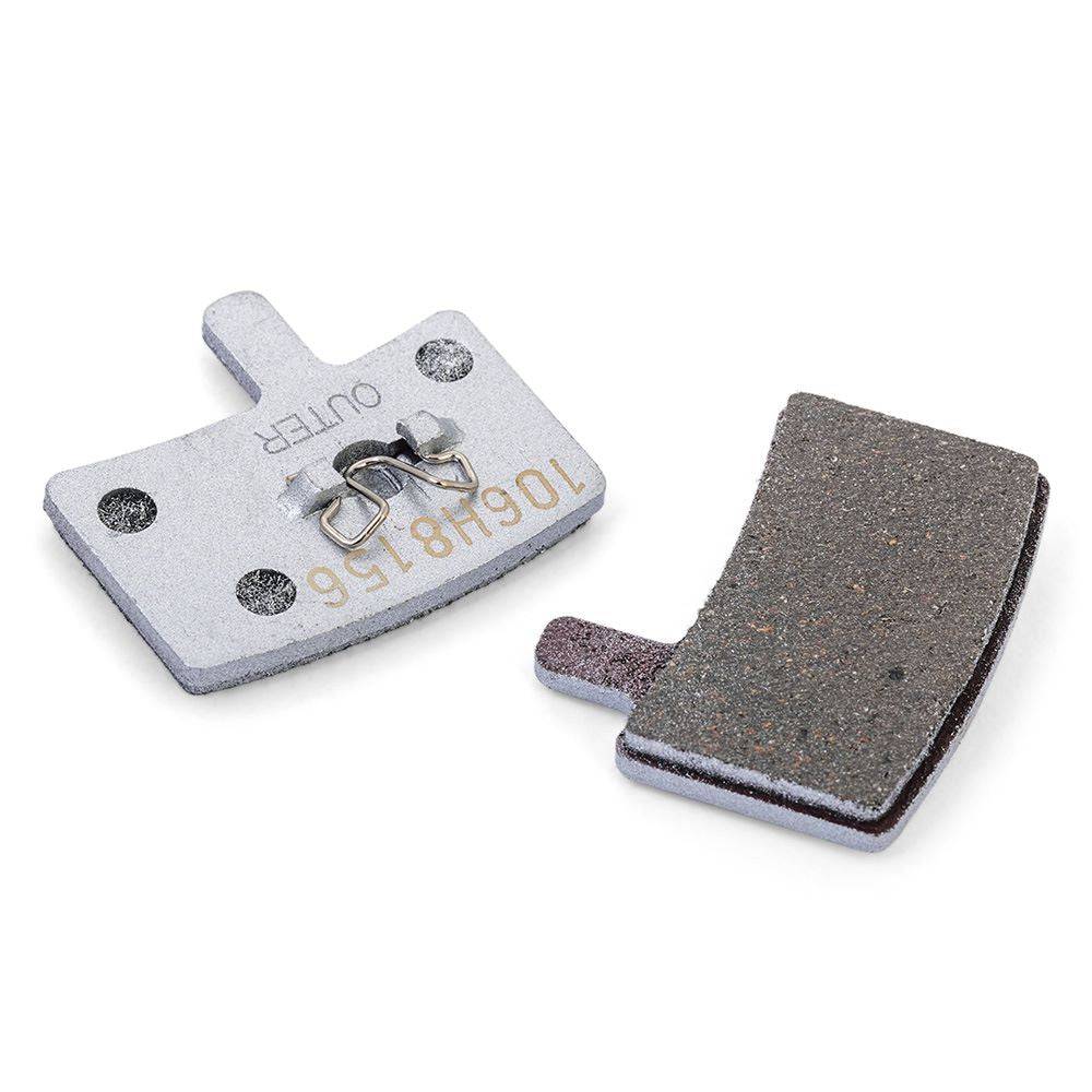 Hayes Stroker Carbon brake pads for Stroker Carbon, Gram, and Trail bikes, showing close-up of the brake pad components.