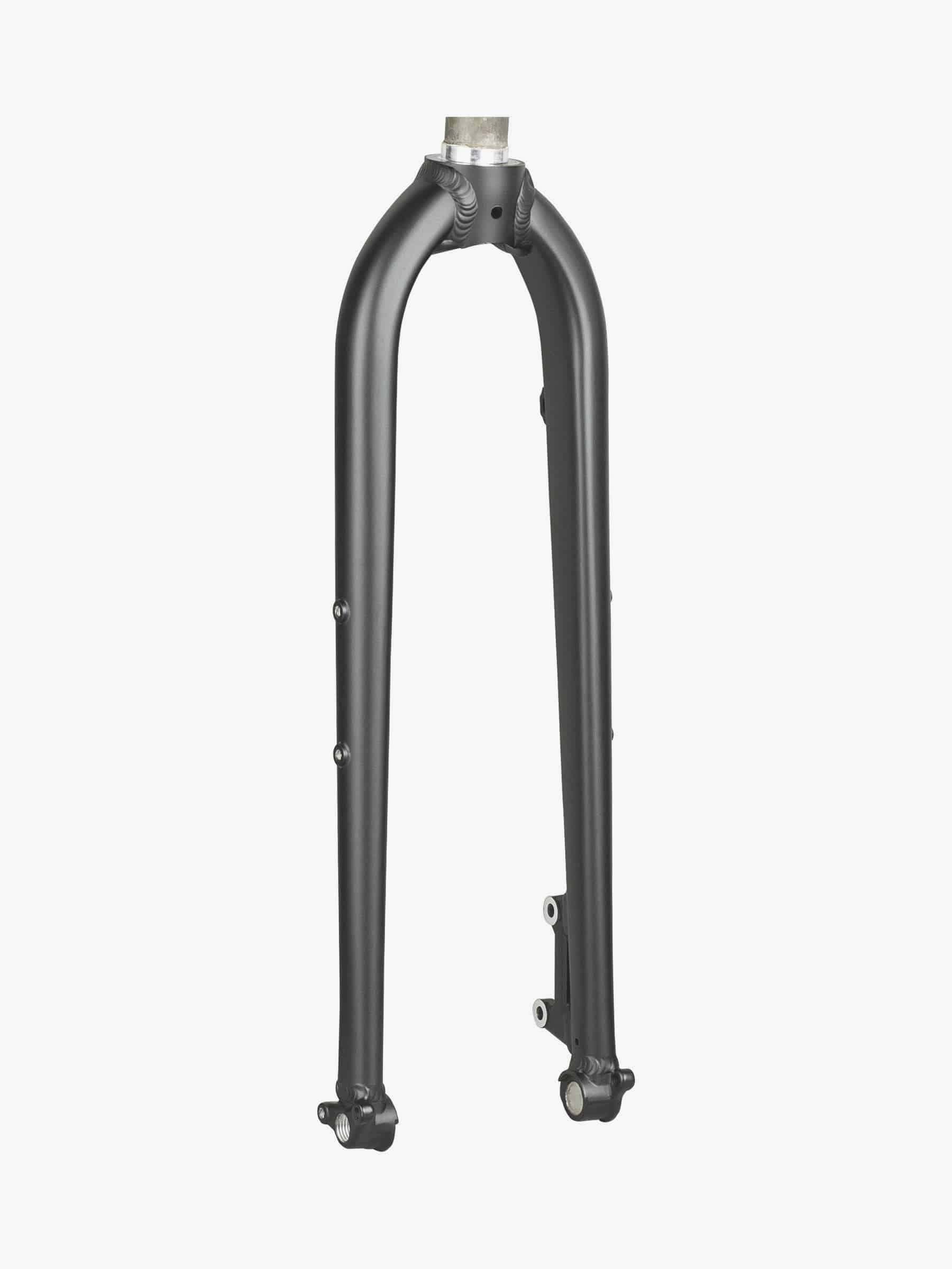 Trek 920 29-inch rigid neutral fork in matte black with 325mm offset for mountain or road bikes.