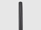 Bontrager GR0 Comp gravel tire, 650b x 50mm, black, tubeless-ready, mounted on a bike wheel, suitable for gravel cycling.
