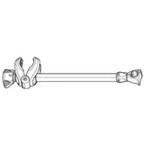 Thule 52973 bike arm with torque knob, 482mm, genuine spare part for bike racks, showing the metal arm and hardware.