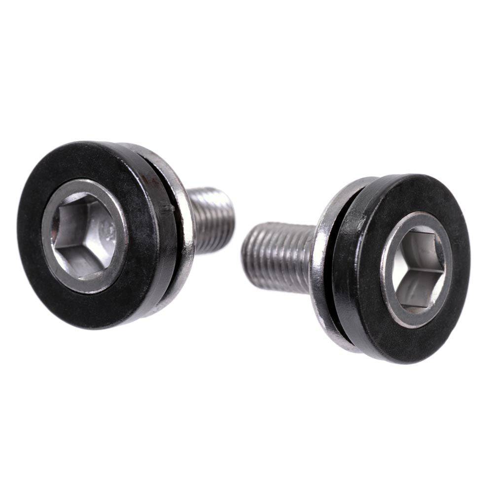 ID Shimano Type Crank Bolts M8 with dust cover for bicycle components, showing the bolts and dust cover on a clean background.