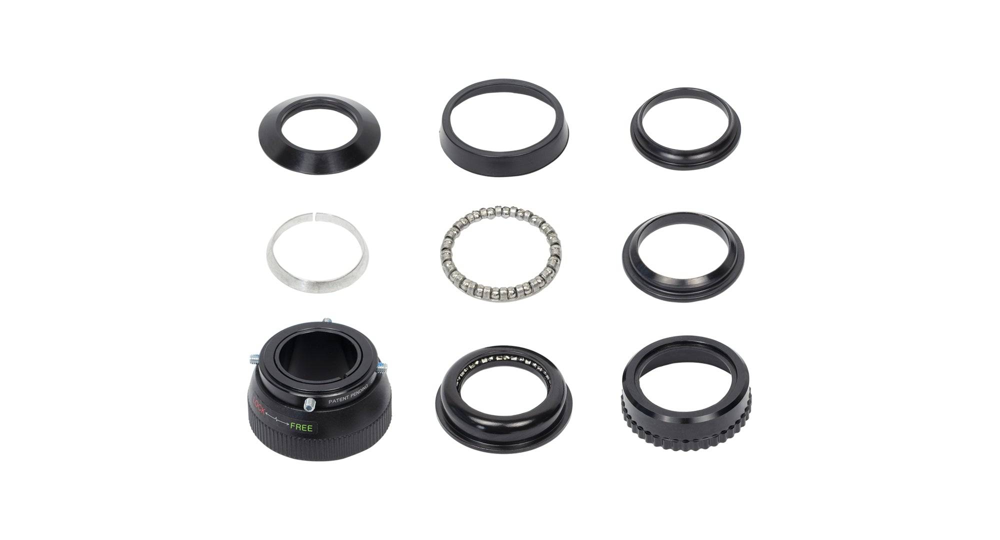 Black Bontrager steering lock for 28.6 mm (1-1/8") threadless headset bike accessories, securely locks the steering.