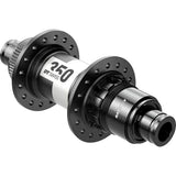 Black DT Swiss 350 Classic rear disc hub with Centre-Lock, 142x12mm, SRAM XDR 24H, for mountain bike wheel components.