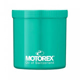 Motorex Anti Seize Paste for metal and aluminium connections, corrosion protection, workshop use, in a metal container.