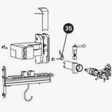Park Tool PRS-33 brake quick release replacement part for workshop use, shown in close-up on a workshop workbench.