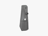 Trek Madone SLR Gen 7 bike component, 1x front derailleur hanger cover and frame protection part, black and silver finish.