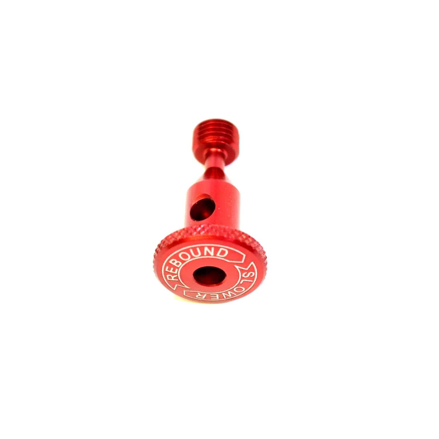 Fox Shock Rebound Knob Adjust W/Hole Red Ano 0.925 Tlg 0.560 Od Spares & Accessories | Swinnerton Cycles
