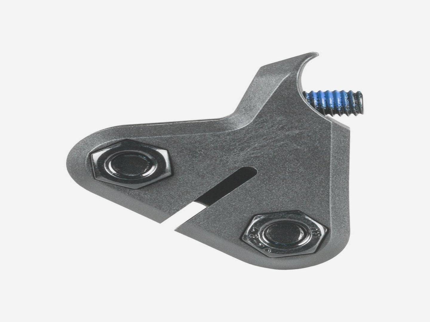 Trek Madone SLR Gen 7 integrated bar stem with Blendr bases for accessory mounts, shown on a sleek road bike handlebar.