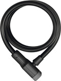 ABUS 6412K/85 BK SCMU Racer cable lock for bikes and outdoor security, showing black cable with key lock mechanism