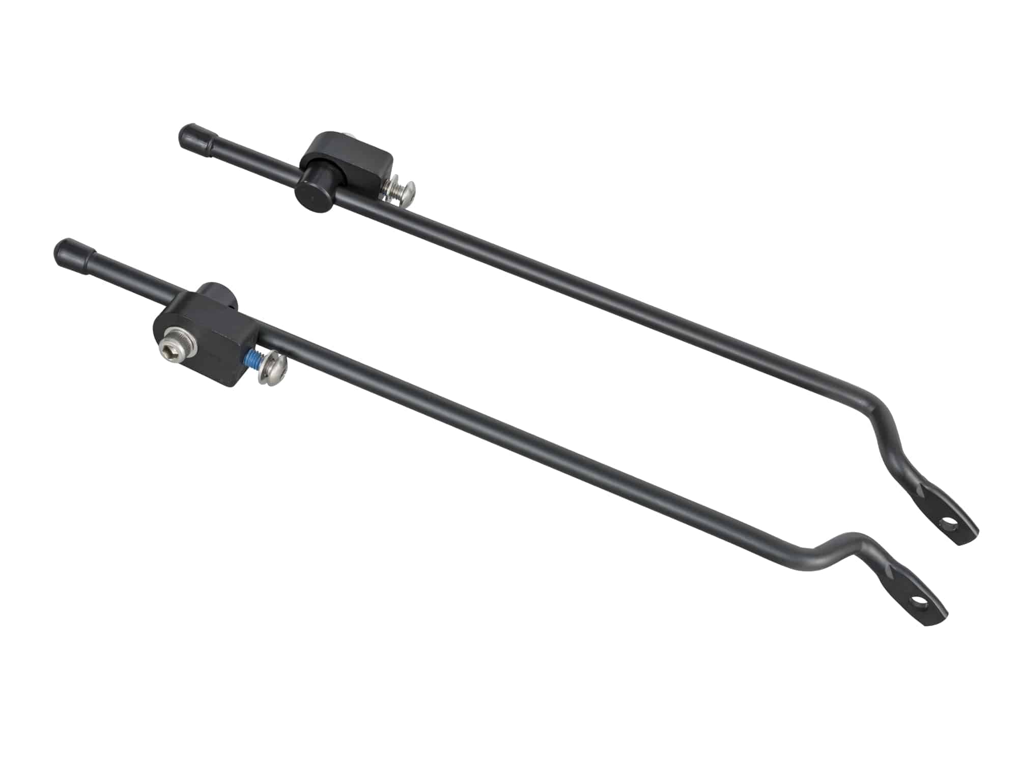 Black Trek Diamant Villiger curved rear bike rack support with 300mm stays, designed as a durable accessory for bike racks.