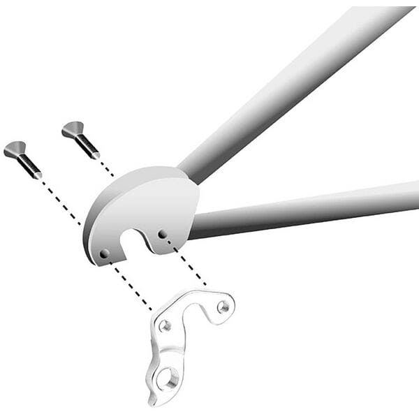 M Part gear hanger for Scott bikes, durable replacement component, designed to protect bike frames and enhance gear shifting.