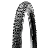 Maxxis Aggressor mountain bike tyre with tubeless-ready design and DoubleDown casing, suitable for rugged trail riding.