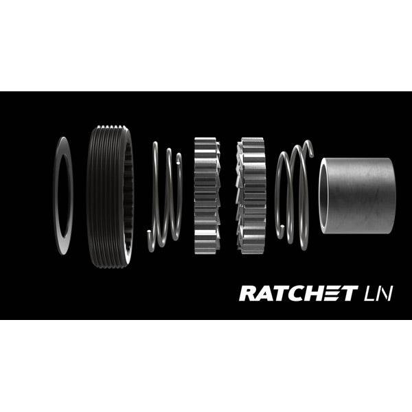 DT Swiss Ratchet LN freehub conversion kit for 3-pawl MTB hubs, includes 36-tooth components and detailed internal parts.