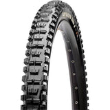 Maxxis Minion DHR II downhill tubeless-ready mountain bike tire with Wide Trail Technology, showing the tread pattern and sidewall details.