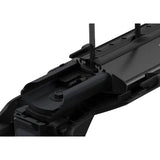 Thule WingBar Edge Evo single black aerodynamic roof bar with 68 cm length, shown installed on vehicle roof as an accessory.