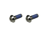 Pair of Trek Madone 9 front brake cover bolts in grey, M3 x 8mm replacement components for bike maintenance.