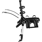 Thule OutWay rear-mount platform bike rack with two bike capacity and lockable cables, designed for secure vehicle attachment.